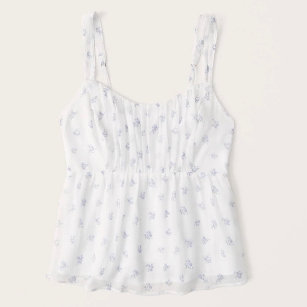 *NWOT* ♡ Abercrombie & Fitch White Ruched Cami​